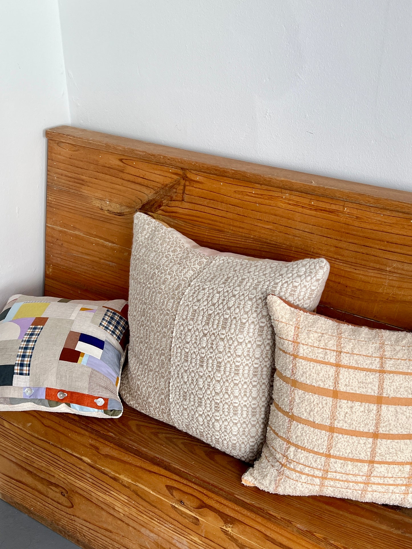 Patchwork / Bouclé Cushion