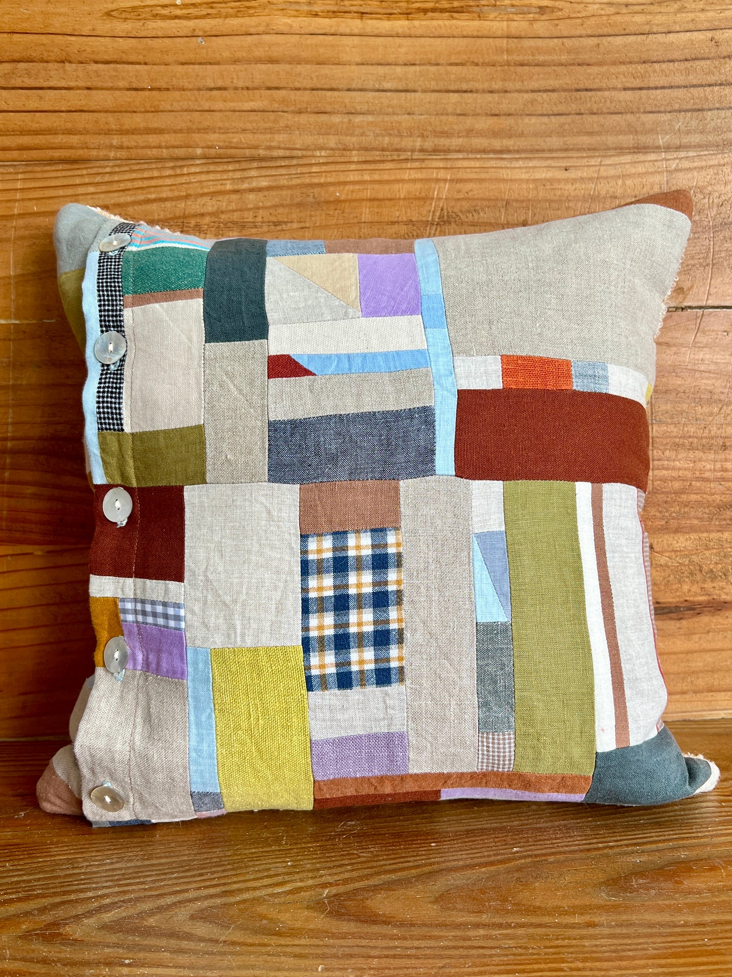 Patchwork / Bouclé Cushion