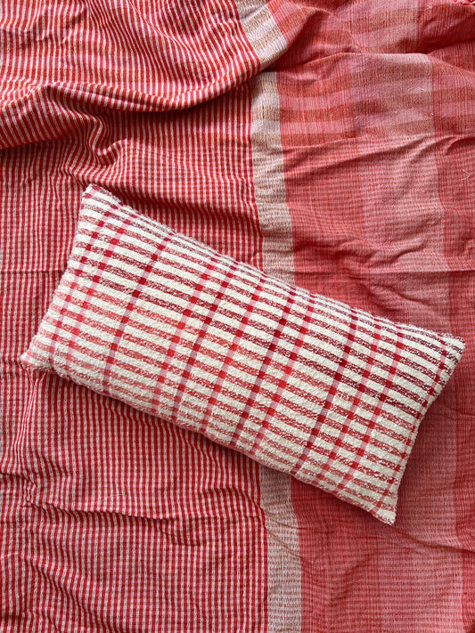 Pink Stripe Bouclé Cushion