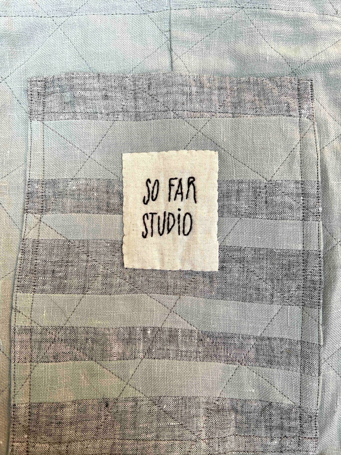 Mai Bag in Simple Grey Stripe
