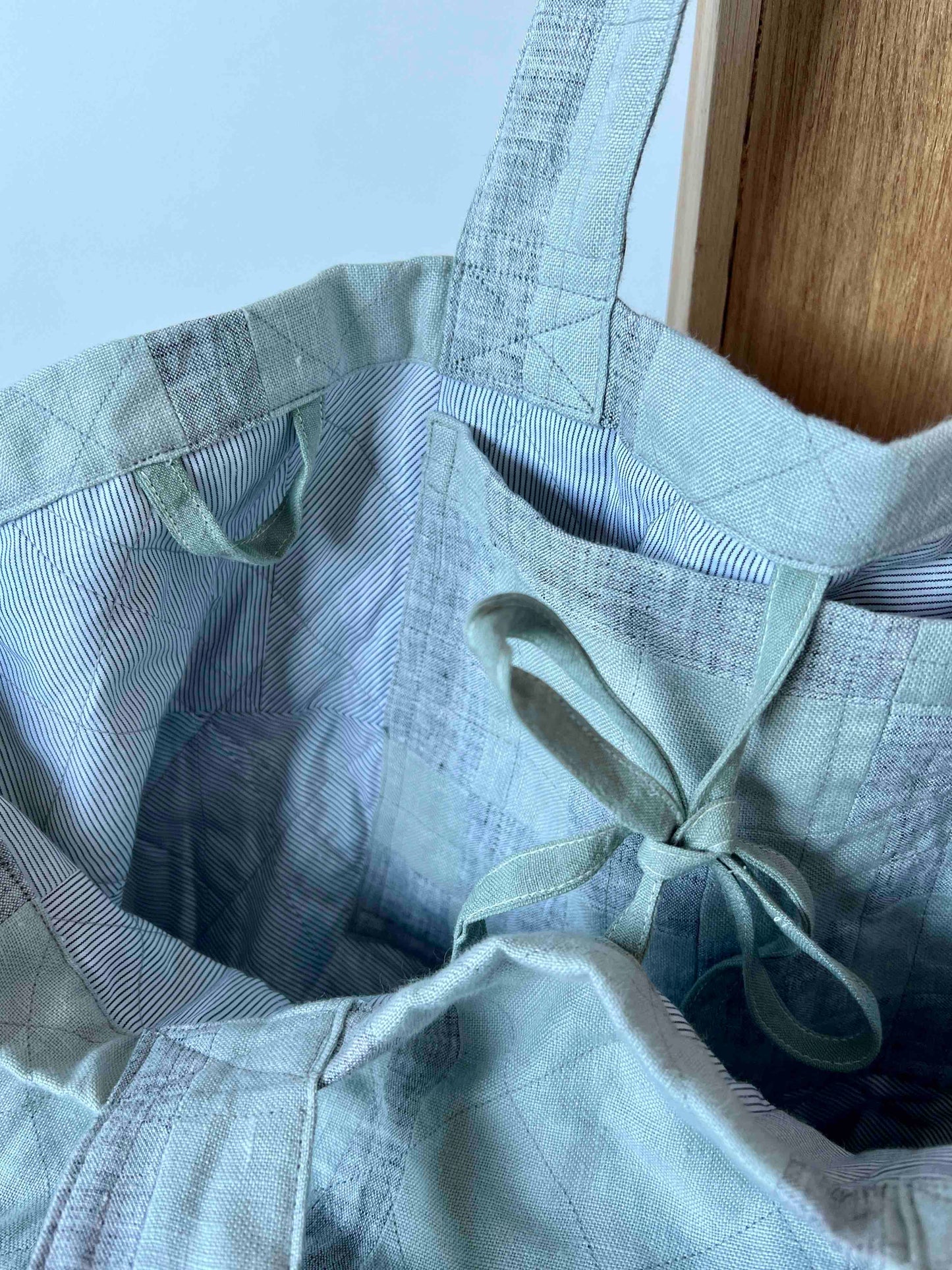 Mai Bag in Simple Grey Stripe