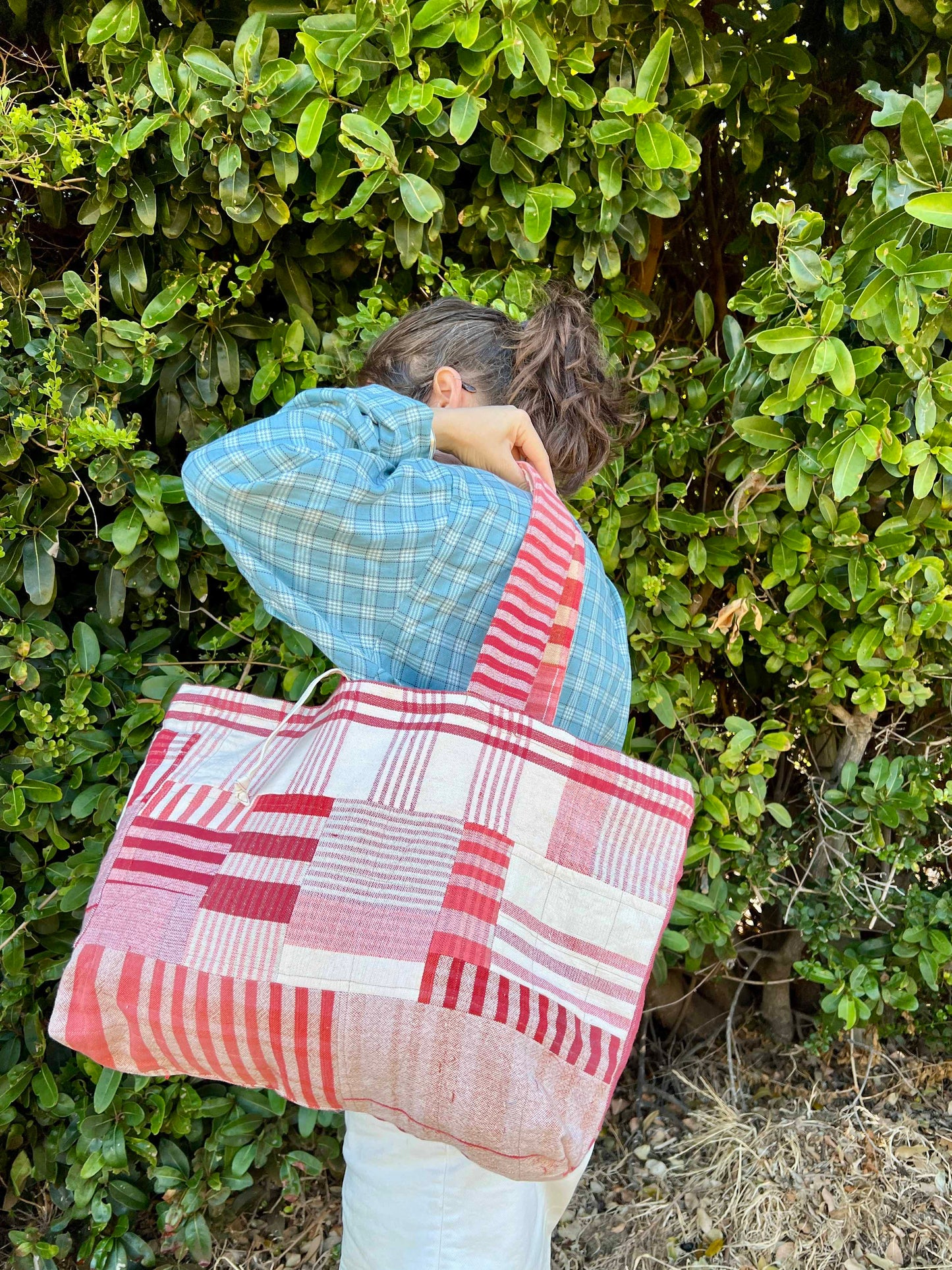 Mai Bag in Handwoven Pink