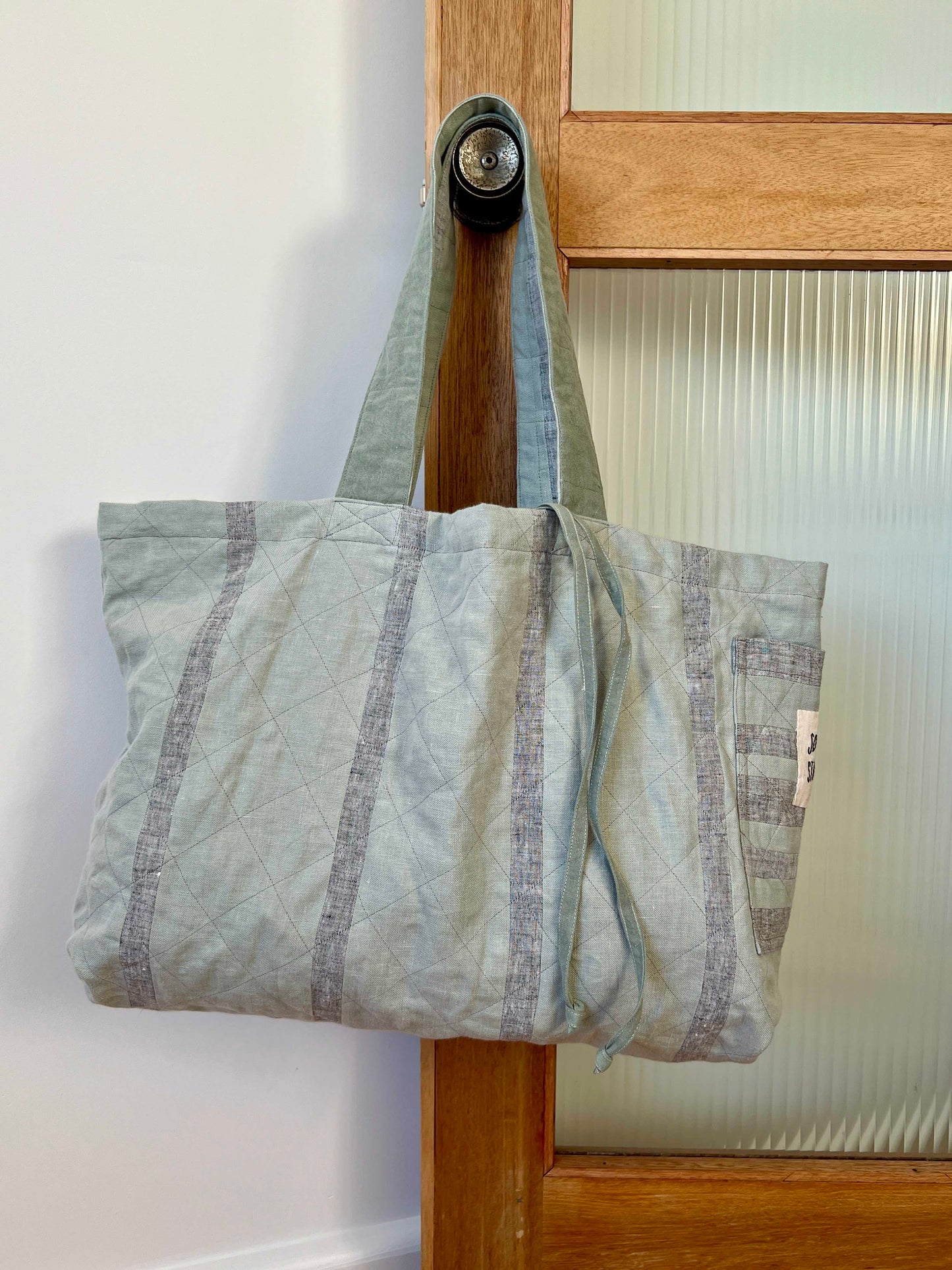 Mai Bag in Simple Grey Stripe