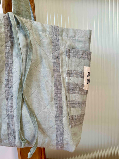 Mai Bag in Simple Grey Stripe