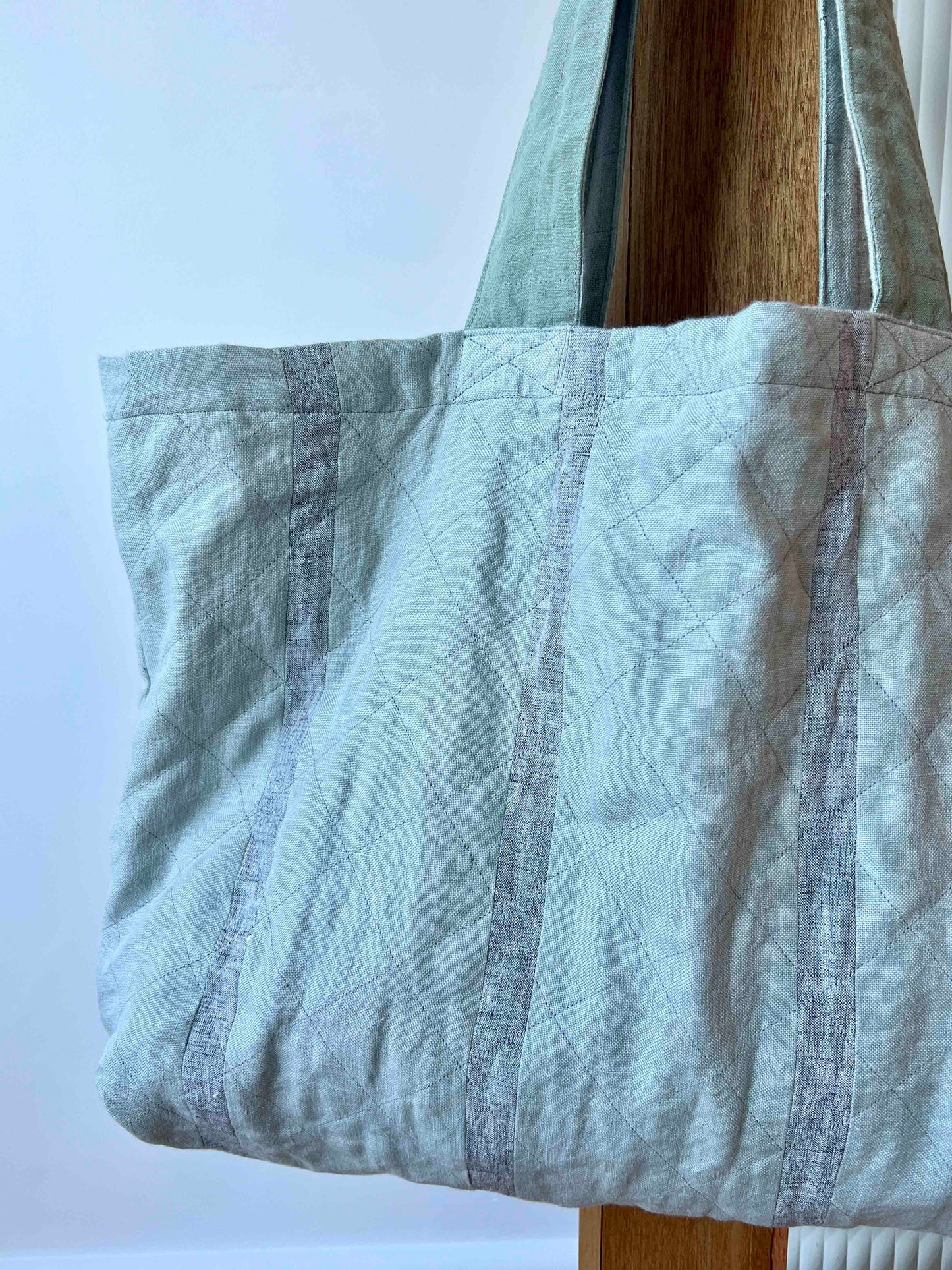 Mai Bag in Simple Grey Stripe