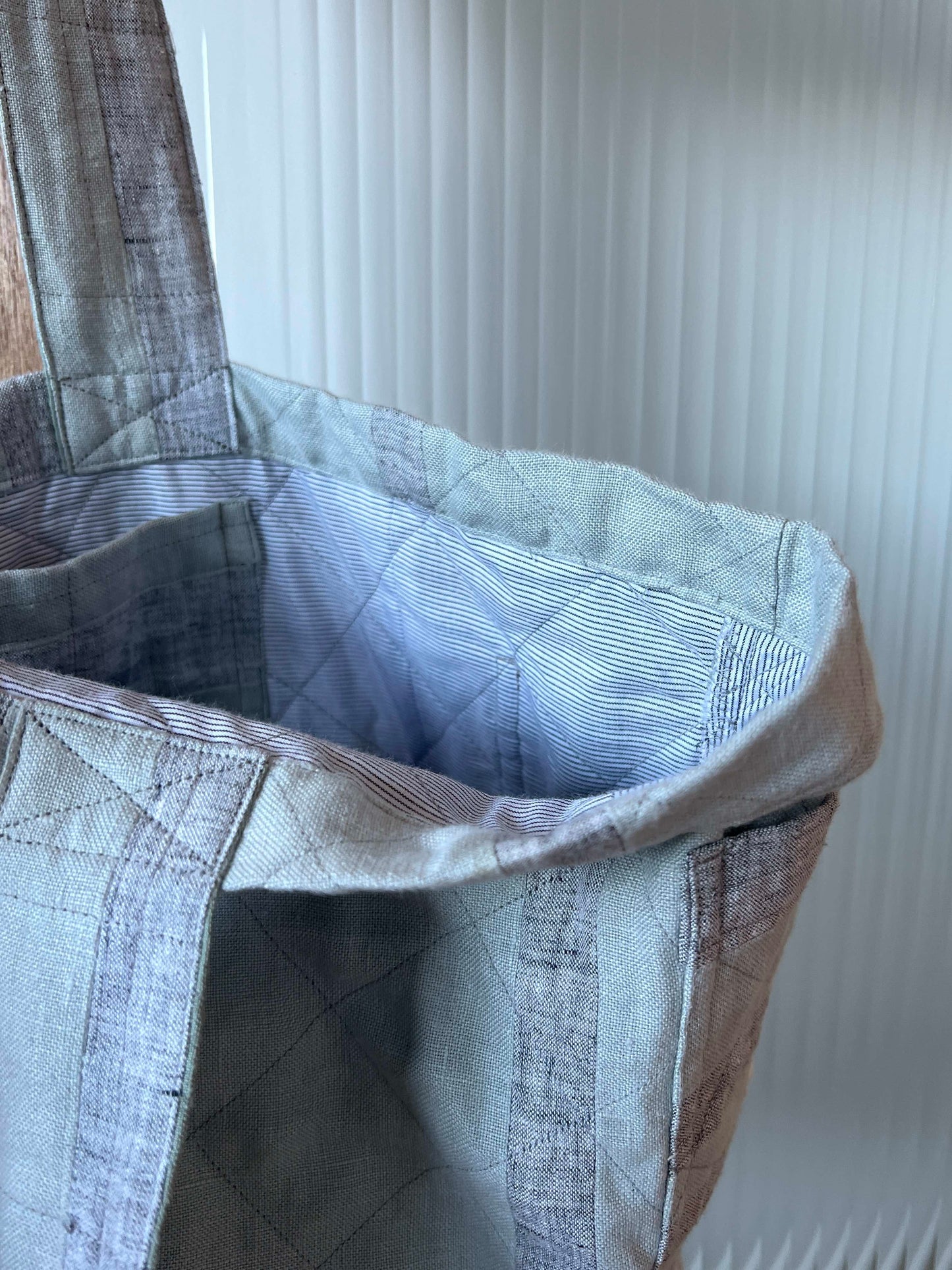 Mai Bag in Simple Grey Stripe