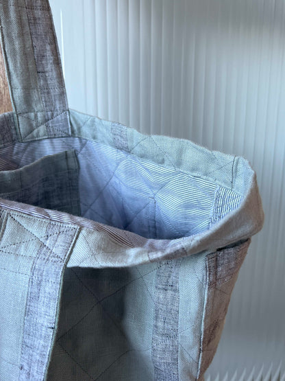 Mai Bag in Simple Grey Stripe