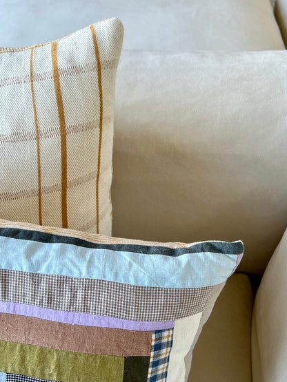 Wabi Sabi Log Cabin Cushion