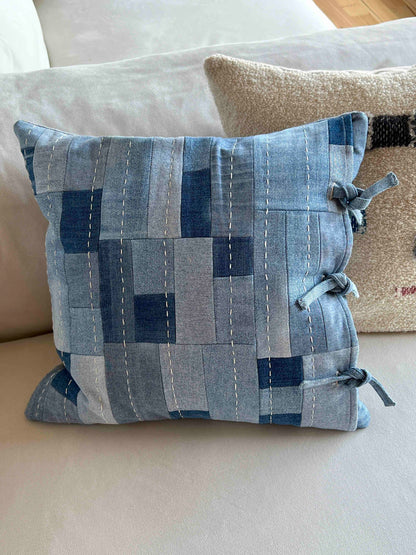Blue Denim Cushion