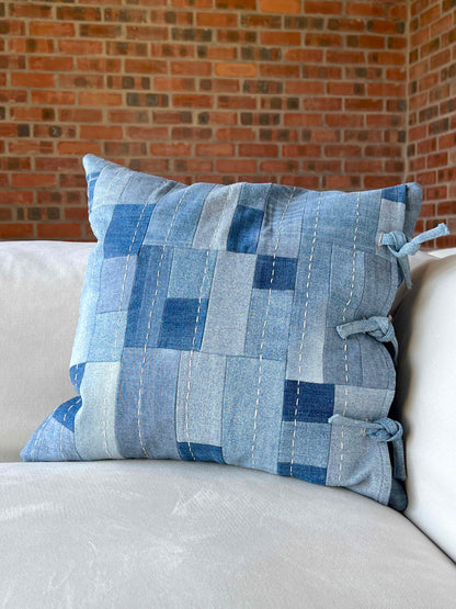 Blue Denim Cushion