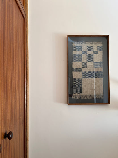 Sketch in overshot linen III (framed)