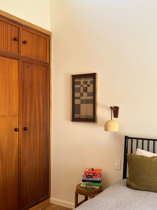 Sketch in overshot linen III (framed)