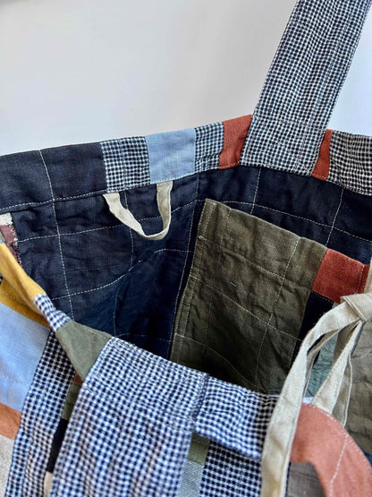 Mai Bag in Stripey Gingham