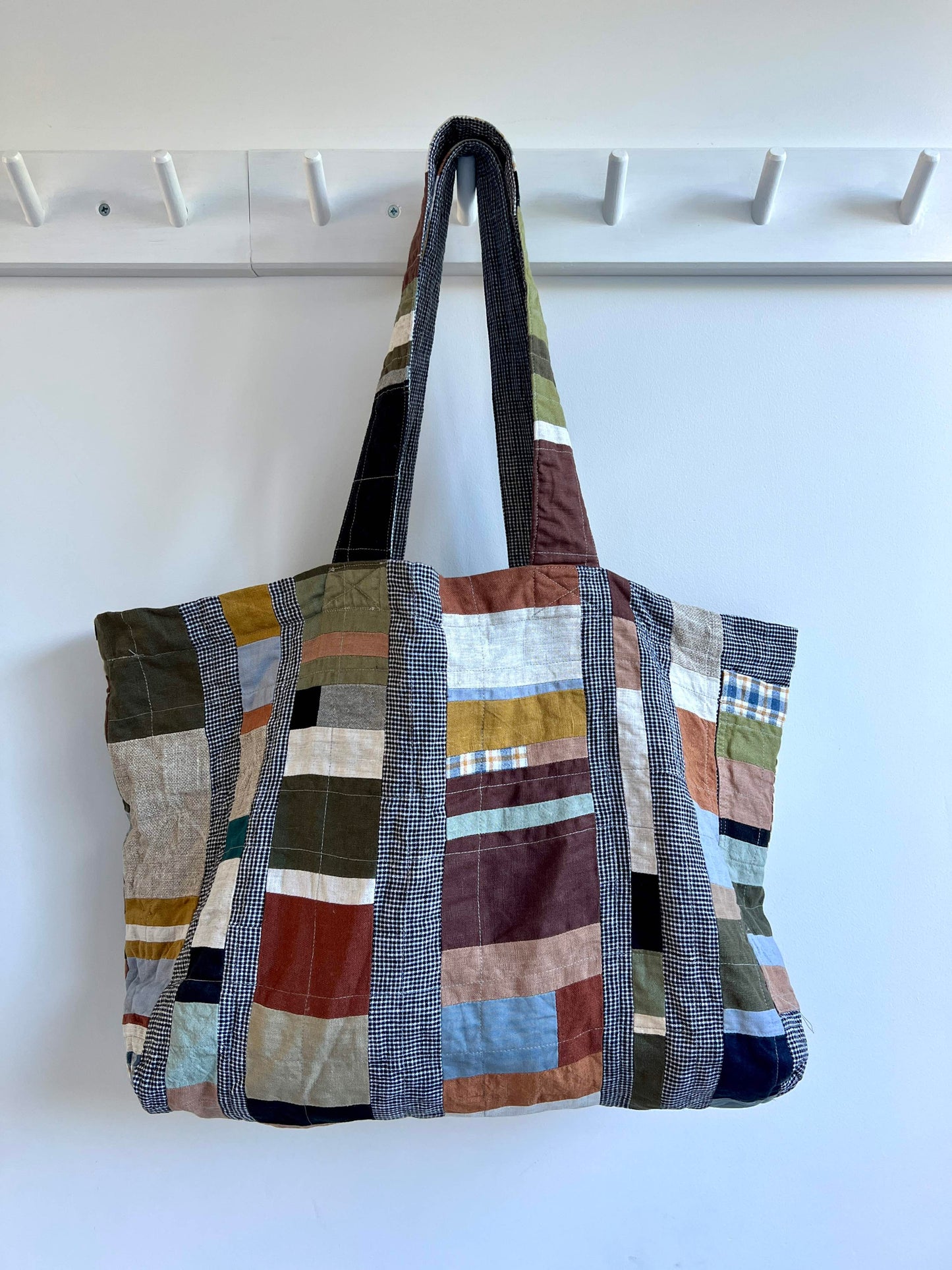 Mai Bag in Stripey Gingham