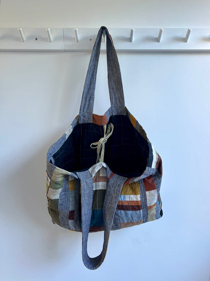 Mai Bag in Stripey Gingham