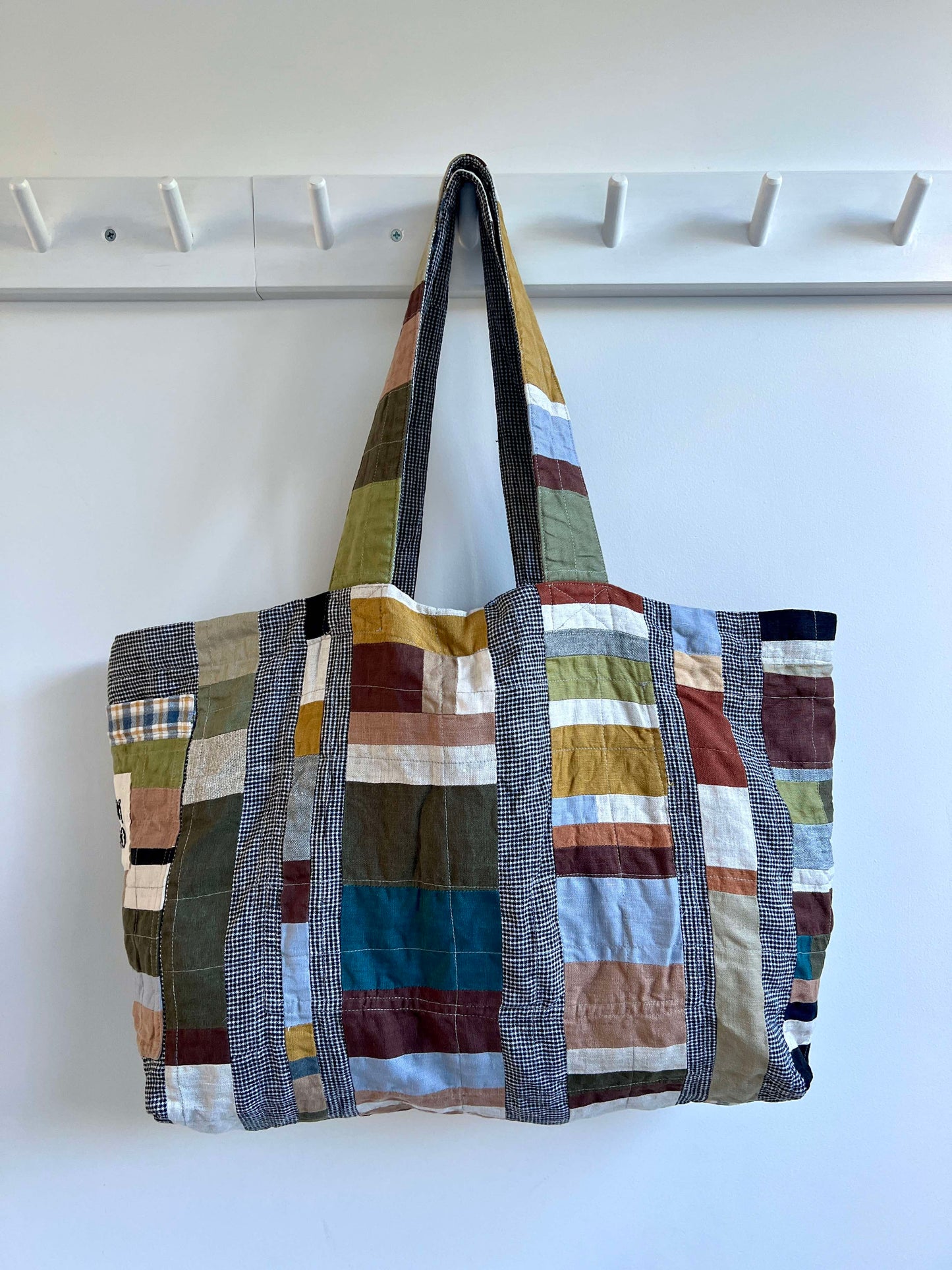 Mai Bag in Stripey Gingham