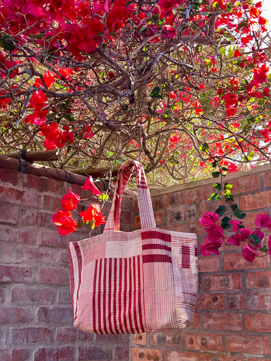 Mai Bag in Handwoven Pink