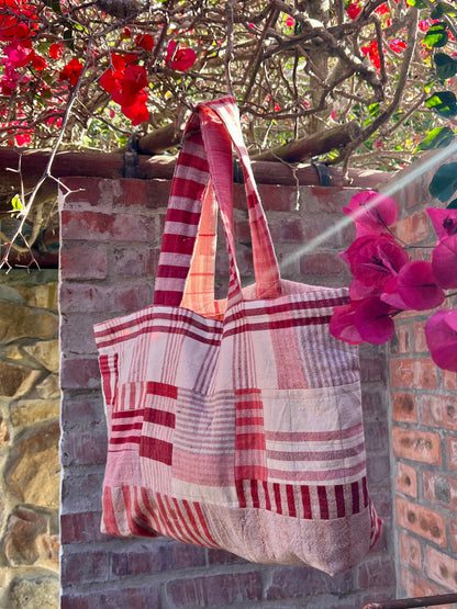 Mai Bag in Handwoven Pink