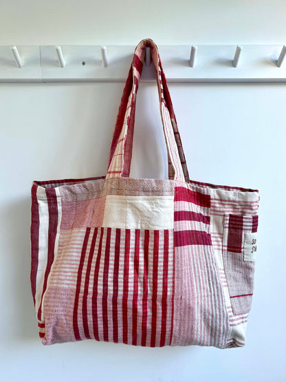 Mai Bag in Handwoven Pink