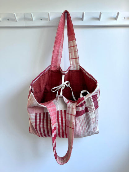 Mai Bag in Handwoven Pink