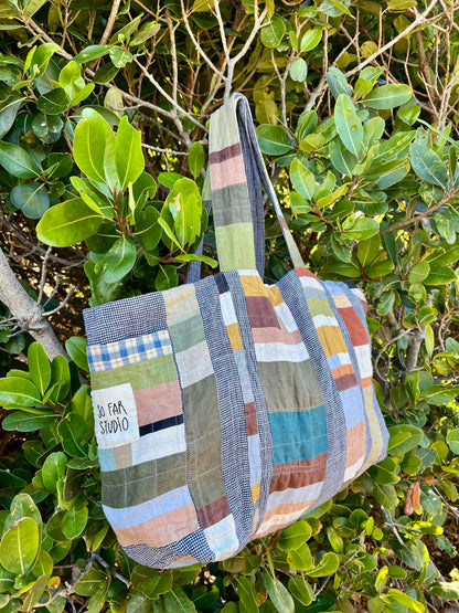 Mai Bag in Stripey Gingham