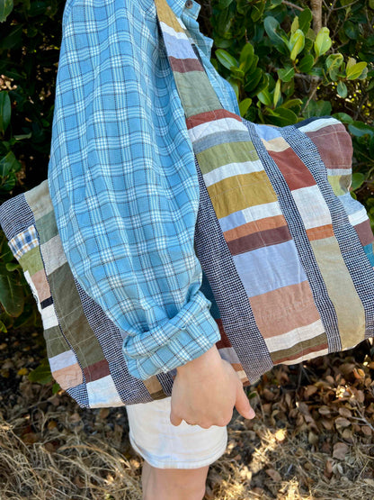 Mai Bag in Stripey Gingham