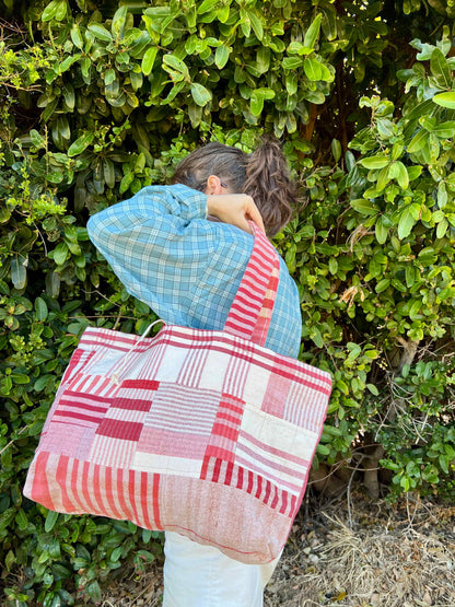 Mai Bag in Handwoven Pink