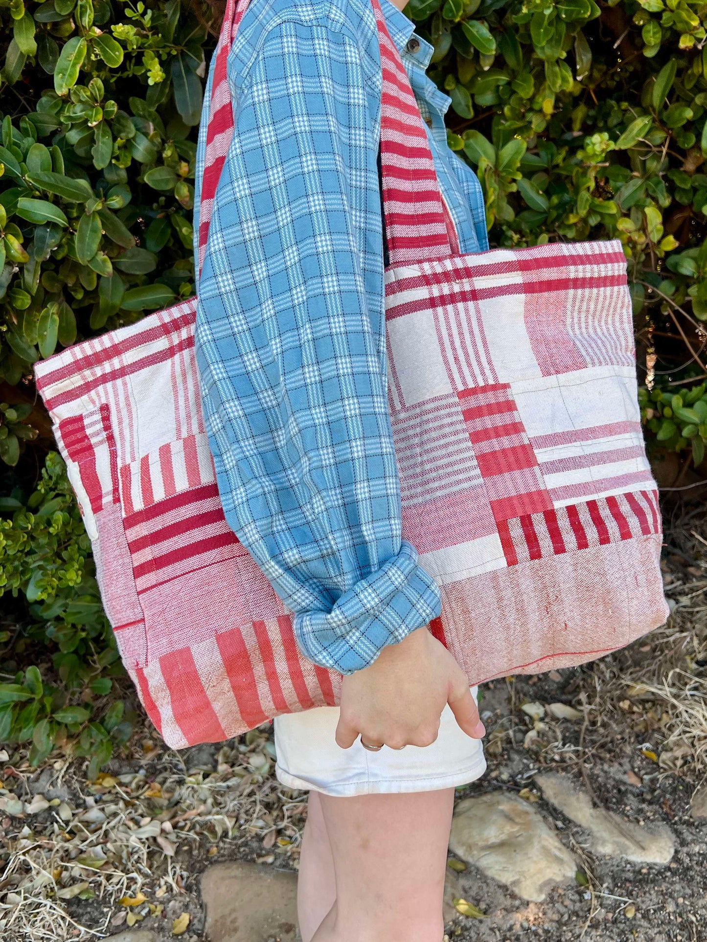 Mai Bag in Handwoven Pink